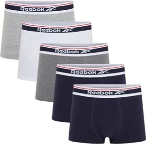 Reebok Mens RBK Sports Trunks Jay 5PK 5pk Navys/Dk Grey Marl/White/Grey Marl Reebok Mens RBK Sports Trunks Jay 5PK 5pk Navys/Dk Grey Marl/White/Grey Marl