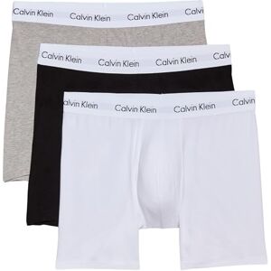 Calvin Pack de 3 Calzoncillos Bóxer para Hombre Tejido Elástico, Multicolor (Black/White/Grey Heather), L Calvin Pack de 3 Calzoncillos Bóxer para Hombre Tejido Elástico, Multicolor (Black/White/Grey Heather), L