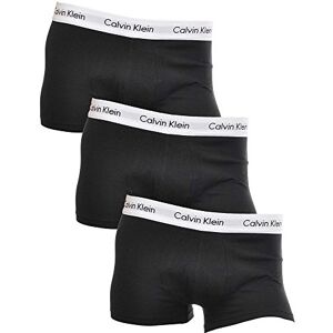 Calvin Calzoncillos bóxer Hombre Pack de 3 Low Rise Trunks Ropa Interior, Negro (Black), XL Calvin Calzoncillos bóxer Hombre Pack de 3 Low Rise Trunks Ropa Interior, Negro (Black), XL