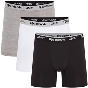 Reebok Ainslie Bóxers Hombre Pack Pack de 3 Calzoncillos Boxer Deportivos para Hombre, Transpirables y Elásticos Ropa Interior Hombre, Boxers Masculino Negro/Blanco/Gris Reebok Ainslie Bóxers Hombre Pack Pack de 3 Calzoncillos Boxer Deportivos para Hombre, Transpirables y Elásticos Ropa Interior Hombre, Boxers Masculino Negro/Blanco/Gris