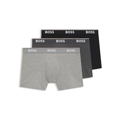 Boss Boxerbr 3p Power, Bóxer para Hombre, Gris (Open 61), M Boss Boxerbr 3p Power, Bóxer para Hombre, Gris (Open 61), M