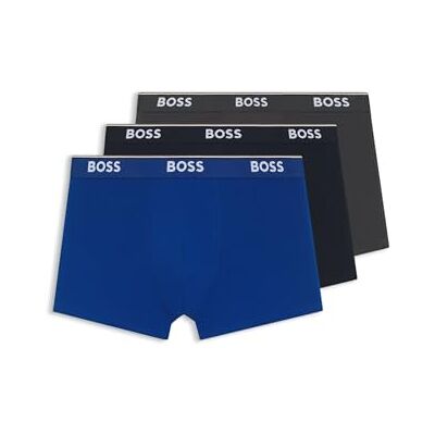 Boss Boxer Brief 3p Co/El, Bóxer para Hombre, Open Blue 487, M Boss Boxer Brief 3p Co/El, Bóxer para Hombre, Open Blue 487, M