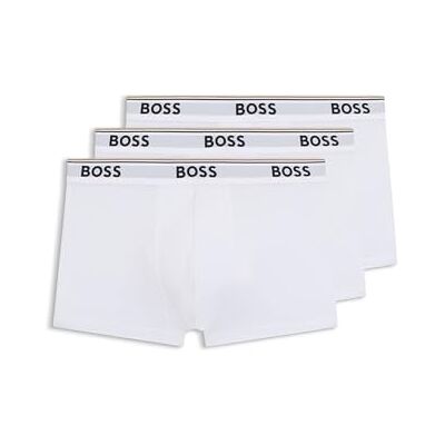 Boss Trunk 3p Co/El, Boxers a Pantalones Cortos para Hombre, Blanco (White 100), L Boss Trunk 3p Co/El, Boxers a Pantalones Cortos para Hombre, Blanco (White 100), L