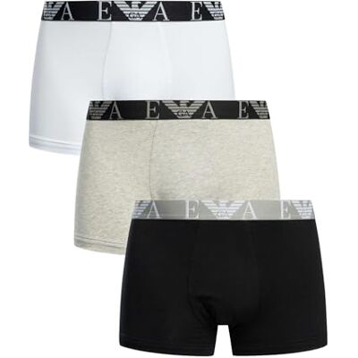 Giorgio Armani Paquete de 3 Calzoncillos para Hombre (Paquete de 3), Negro/Gris Mel/Blanco, XXL Giorgio Armani Paquete de 3 Calzoncillos para Hombre (Paquete de 3), Negro/Gris Mel/Blanco, XXL