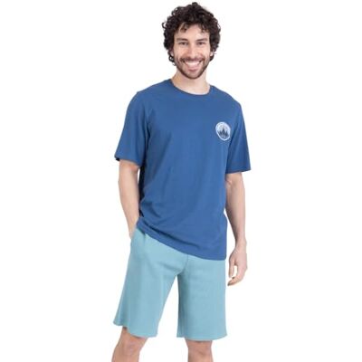 Athena Waffle 7q18 Conjunto de Pijama para Hombre, Azul Lavanda/Verde Pino, XXL Athena Waffle 7q18 Conjunto de Pijama para Hombre, Azul Lavanda/Verde Pino, XXL
