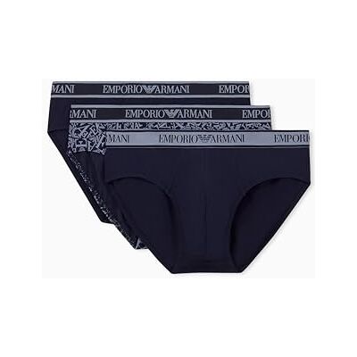 Giorgio Armani Paquete de 3 Calzoncillos Core Logoband para Hombre (Paquete de 3), Azul, M Giorgio Armani Paquete de 3 Calzoncillos Core Logoband para Hombre (Paquete de 3), Azul, M