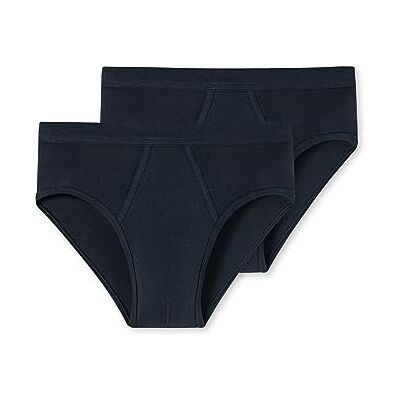 Schiesser Pack de 2 Calzoncillos Deportivos para Hombre con bragueta – Essential Feinripp, Navy_, 5 Schiesser Pack de 2 Calzoncillos Deportivos para Hombre con bragueta – Essential Feinripp, Navy_, 5