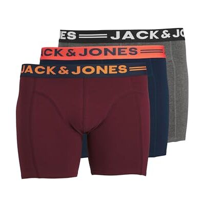 JACK & JONES Jaclichfield Trunks Noos 3 Pack Pls BAÑADOR JACLICHFIELD NOOS PACK DE 3 POR FAVOR, Hombre, Azul Oscuro Naranja Rojo Gris Negro Blanco, 4XL JACK & JONES Jaclichfield Trunks Noos 3 Pack Pls BAÑADOR JACLICHFIELD NOOS PACK DE 3 POR FAVOR, Hombre, Azul Oscuro Naranja Rojo Gris Negro Blanco, 4XL