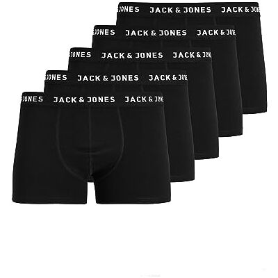 JACK & JONES Jachuey Trunks 5 Pack Noos Calzoncillos Boxer Hombre, Hombre, Negro, S JACK & JONES Jachuey Trunks 5 Pack Noos Calzoncillos Boxer Hombre, Hombre, Negro, S