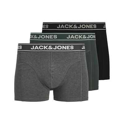 JACK & JONES Jacblack Friday Trunks 3 Pack Pls Plus Size, Gris Oscuro, XX_l JACK & JONES Jacblack Friday Trunks 3 Pack Pls Plus Size, Gris Oscuro, XX_l