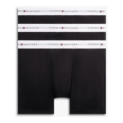 Tommy Hilfiger Calzoncillos Tipo bóxer para Hombre 3P WB UM0UM03874, Multicolor (Negro/Negro/Negro Blanco WB), L Tommy Hilfiger Calzoncillos Tipo bóxer para Hombre 3P WB UM0UM03874, Multicolor (Negro/Negro/Negro Blanco WB), L