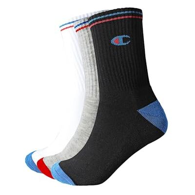 Champion Core 3pp Crew Calcetines con Forro, Multicolore (Nero/Bianco/Grigio Melange Chiaro), 35-38 EU (2-5 UK) (Pack de 3) Unisex Adulto Champion Core 3pp Crew Calcetines con Forro, Multicolore (Nero/Bianco/Grigio Melange Chiaro), 35-38 EU (2-5 UK) (Pack de 3) Unisex Adulto