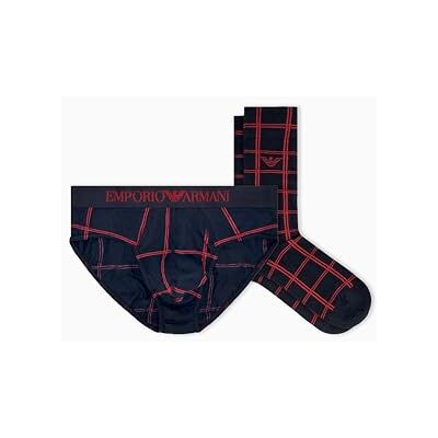 Giorgio Armani Set de Regalo de Calzoncillos y Calcetines para Hombre, Azul, L, Azul, L Giorgio Armani Set de Regalo de Calzoncillos y Calcetines para Hombre, Azul, L, Azul, L