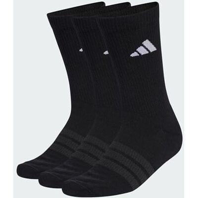 Adidas Unisex adulto Cushioned Sportswear Crew Socks 3 Pair Pack, black/black/white, 42-45 Adidas Unisex adulto Cushioned Sportswear Crew Socks 3 Pair Pack, black/black/white, 42-45