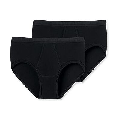 Schiesser Pack de 2 Calzoncillos Deportivos para Hombre con bragueta – Original Feinripp, Negro_, 6 Schiesser Pack de 2 Calzoncillos Deportivos para Hombre con bragueta – Original Feinripp, Negro_, 6