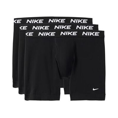 Nike Calzoncillos Tipo bóxer elásticos de algodón para Todo el día para Hombre con bragueta (Paquete de 3), Negro/Negro/Negro, Large Nike Calzoncillos Tipo bóxer elásticos de algodón para Todo el día para Hombre con bragueta (Paquete de 3), Negro/Negro/Negro, Large
