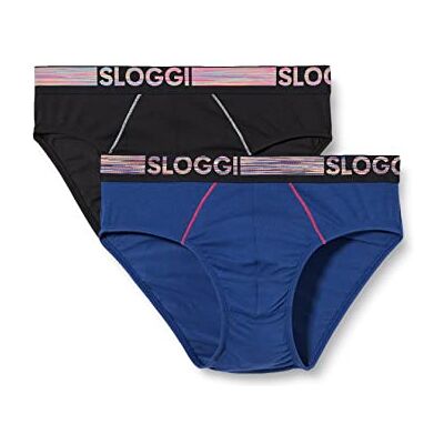 Sloggi Hombre Go Abc Natural H Midi C2P, Blue Dark Combination, S Sloggi Hombre Go Abc Natural H Midi C2P, Blue Dark Combination, S