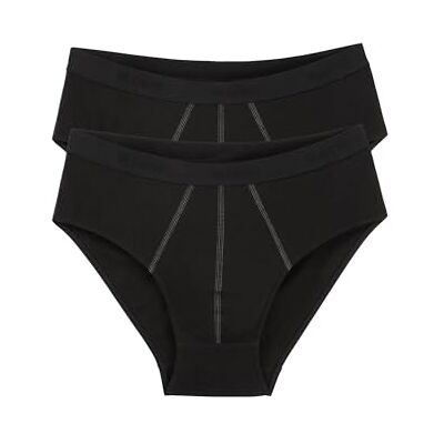 Sloggi men, 24/7 Midi 2p, Slip Hombre, Negro (Black), 6 Sloggi men, 24/7 Midi 2p, Slip Hombre, Negro (Black), 6