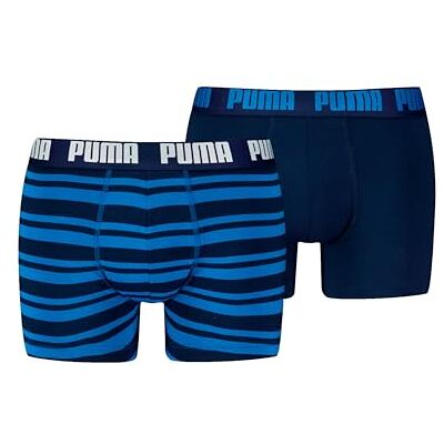 PUMA Men Everyday Striped Boxers, Ropa Interior Hombre, True Blue Combo, XL PUMA Men Everyday Striped Boxers, Ropa Interior Hombre, True Blue Combo, XL