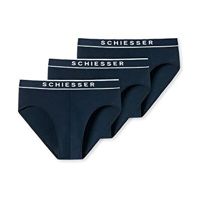 Schiesser Pack de 3 Calzoncillos de algodón orgánico para Hombre, 95/5 orgánico, Azul Oscuro_, 6/ L, Azul Oscuro_, L Schiesser Pack de 3 Calzoncillos de algodón orgánico para Hombre, 95/5 orgánico, Azul Oscuro_, 6/ L, Azul Oscuro_, L