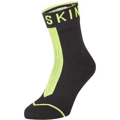 SEALSKINZ Resistente al Agua para Todo Tipo de Clima Calcetín, Unisex Adulto, Negro y Amarillo Fluorescente, L SEALSKINZ Resistente al Agua para Todo Tipo de Clima Calcetín, Unisex Adulto, Negro y Amarillo Fluorescente, L