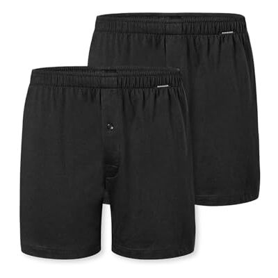 Schiesser 2 Pack Boxershorts Baumwolle Jersey Weich Multipack-Jerseyboxer Bóxer, Negro_, XL Hombres Schiesser 2 Pack Boxershorts Baumwolle Jersey Weich Multipack-Jerseyboxer Bóxer, Negro_, XL Hombres
