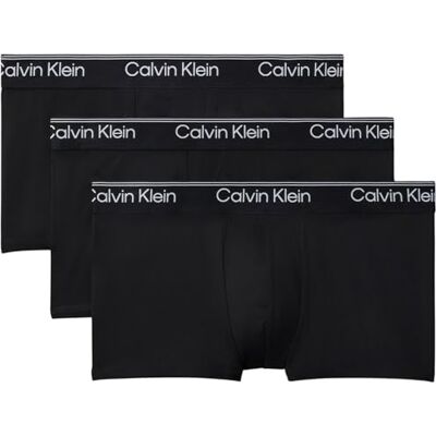 Calvin Calzoncillos de Talle bajo para Hombre, Negro (3 Negros), S Calvin Calzoncillos de Talle bajo para Hombre, Negro (3 Negros), S