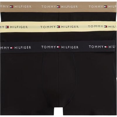 Tommy Hilfiger Calzoncillos bóxer Pack de 3 Hombre Trunks de algodón elástico, Negro (Blk/Citrnela/Woodridge), S Tommy Hilfiger Calzoncillos bóxer Pack de 3 Hombre Trunks de algodón elástico, Negro (Blk/Citrnela/Woodridge), S