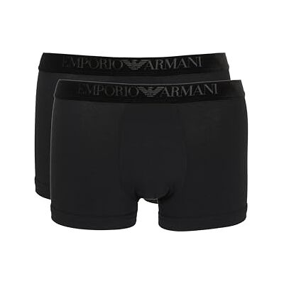 Giorgio Armani Velvet Logoband 2-Pack Trunk Bañadores Ajustados para Hombre, Negro, XL Giorgio Armani Velvet Logoband 2-Pack Trunk Bañadores Ajustados para Hombre, Negro, XL