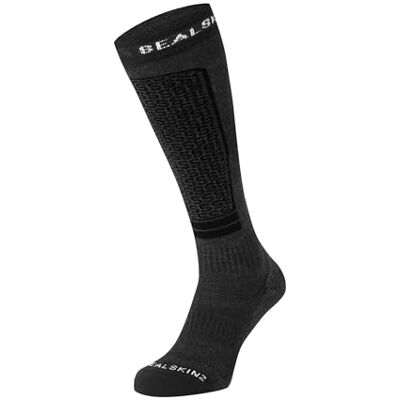 SEALSKINZ Northwold Solo Calcetines térmicos de esquí hasta la rodilla, color negro, talla S, Negro, S SEALSKINZ Northwold Solo Calcetines térmicos de esquí hasta la rodilla, color negro, talla S, Negro, S