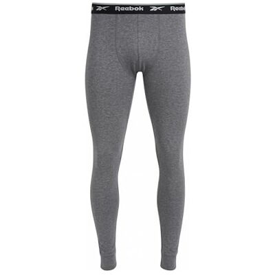 Reebok Calzoncillos Largos Charcoal para Hombre, Capa Base elástica de algodón, Ropa Interior térmica con Cinturilla de Marca Reebok Calzoncillos Largos Charcoal para Hombre, Capa Base elástica de algodón, Ropa Interior térmica con Cinturilla de Marca