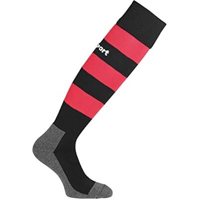 uhlsport Team Pro Essential Stripe Socks Calcetines, Hombre, negro/rojo, 28-32 uhlsport Team Pro Essential Stripe Socks Calcetines, Hombre, negro/rojo, 28-32