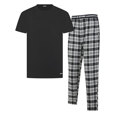 G-STAR Marlow Juego de Pijama, Negro-Cuadros Negros, M (Pack de 2) para Hombre G-STAR Marlow Juego de Pijama, Negro-Cuadros Negros, M (Pack de 2) para Hombre