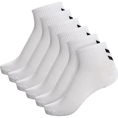hummel , HmlCHEVRON 6-PACK MID CUT SOCKS, BLANCOS, 14 hummel , HmlCHEVRON 6-PACK MID CUT SOCKS, BLANCOS, 14