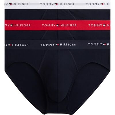 Tommy Hilfiger Calzoncillos 3P para Hombre WB UM0UM03876, Multicolor (Rojo primario/Blanco/Cielo Desierto), Talla S Tommy Hilfiger Calzoncillos 3P para Hombre WB UM0UM03876, Multicolor (Rojo primario/Blanco/Cielo Desierto), Talla S