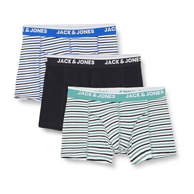 JACK & JONES JACKODA Trunks 3 Pack, Palace Blue/Pack: Bottle Green Navy Blazer, L JACK & JONES JACKODA Trunks 3 Pack, Palace Blue/Pack: Bottle Green Navy Blazer, L