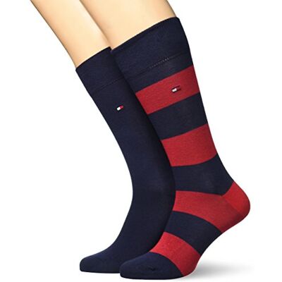Tommy Hilfiger TH Men Rugby Sock 2p Calcetines, Rojo (Original 085), 43-46 (Pack de 2) para Hombre Tommy Hilfiger TH Men Rugby Sock 2p Calcetines, Rojo (Original 085), 43-46 (Pack de 2) para Hombre