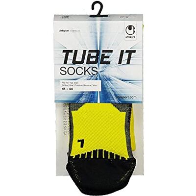 uhlsport Tube It Calcetines con Grip, Hombre, Amarillo Lima/Negro, 41-44 uhlsport Tube It Calcetines con Grip, Hombre, Amarillo Lima/Negro, 41-44