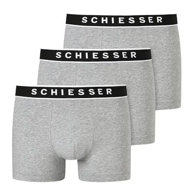 Schiesser 95/5 Organic Cotton 3er Pack Boxershorts Bóxer, Gris, L para Hombre Schiesser 95/5 Organic Cotton 3er Pack Boxershorts Bóxer, Gris, L para Hombre