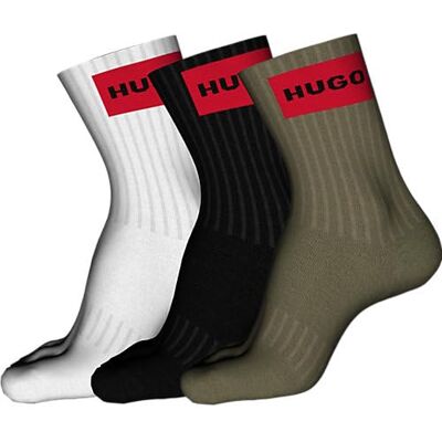 HUGO 3p Qs Rib Label Cc 10267340 01 Calcetines cortos Hombre HUGO 3p Qs Rib Label Cc 10267340 01 Calcetines cortos Hombre