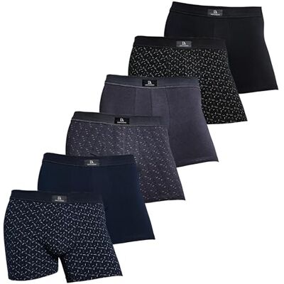 DON ALGODON Pack 6 Bóxers Hombre Algodón Premium Calzoncillos Boxer Suaves y Transpirables Ropa Interior Cómoda con Cintura Elástica DON ALGODON Pack 6 Bóxers Hombre Algodón Premium Calzoncillos Boxer Suaves y Transpirables Ropa Interior Cómoda con Cintura Elástica