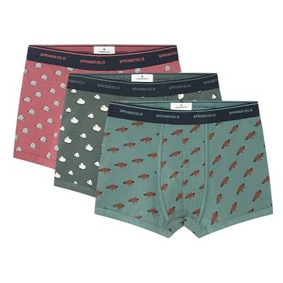 SPRINGFIELD 3 Pack Animals Boxers Boxer Briefs Hombre SPRINGFIELD 3 Pack Animals Boxers Boxer Briefs Hombre