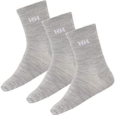 Helly Hansen Niños Unisex Calcetín de lana K Basic 3pk, Gris melange, 26-28 Helly Hansen Niños Unisex Calcetín de lana K Basic 3pk, Gris melange, 26-28