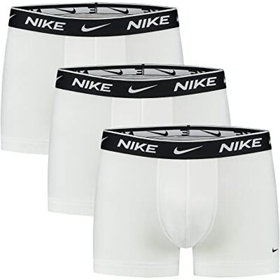 Nike Underwear Hombre Essential Trunks Paquete de 3 – Pierna Corta, Ajustada, Material elástico Suave, White, XS Nike Underwear Hombre Essential Trunks Paquete de 3 – Pierna Corta, Ajustada, Material elástico Suave, White, XS