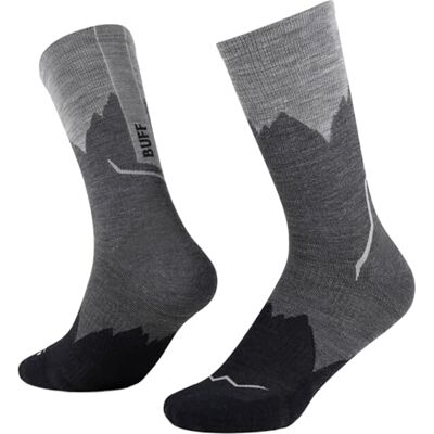Buff Calcetines LW Merino Wool Crew Ligeros, Senderismo, Resistencia Natural, Comodidad, Acolchado, XL, Negro Buff Calcetines LW Merino Wool Crew Ligeros, Senderismo, Resistencia Natural, Comodidad, Acolchado, XL, Negro