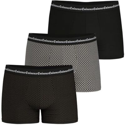 Eminence – Lote de 3 Boxers para Hombre Business Print – Algodón Premium Elastano – Frontal y Costuras Forradas – Boxer Stretch – Label Oeko-Tex Standard 100, Camel/Negro, M Eminence – Lote de 3 Boxers para Hombre Business Print – Algodón Premium Elastano – Frontal y Costuras Forradas – Boxer Stretch – Label Oeko-Tex Standard 100, Camel/Negro, M