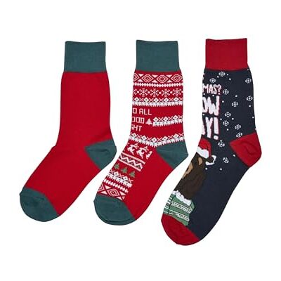Urban Classics Christmas Bear Socks Kids 3-pack Medias Unisex adulto Urban Classics Christmas Bear Socks Kids 3-pack Medias Unisex adulto