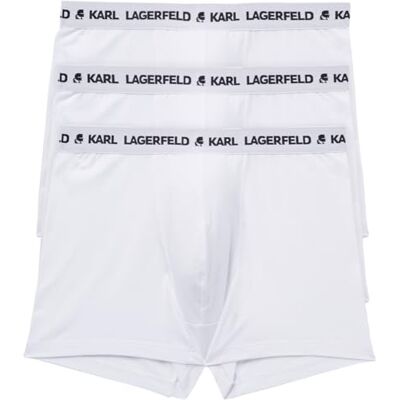 KARL LAGERFELD Hombre Logo Trunk Set (3 Pack) Blanco L KARL LAGERFELD Hombre Logo Trunk Set (3 Pack) Blanco L