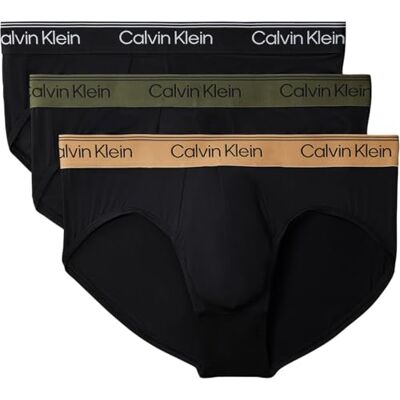 Calvin Hip Brief 3pk Lv00nb4408 Ropa Interior Hombre (Pack de 3) Calvin Hip Brief 3pk Lv00nb4408 Ropa Interior Hombre (Pack de 3)