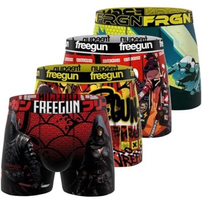 FREEGUN Calzoncillos Hombre Boxer Deporte, Pack de 4, Rojo A97 (XL) FREEGUN Calzoncillos Hombre Boxer Deporte, Pack de 4, Rojo A97 (XL)